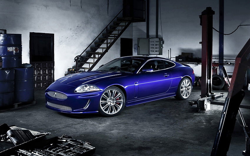Blue Jaguar XKR 2010. Android for HD wallpaper