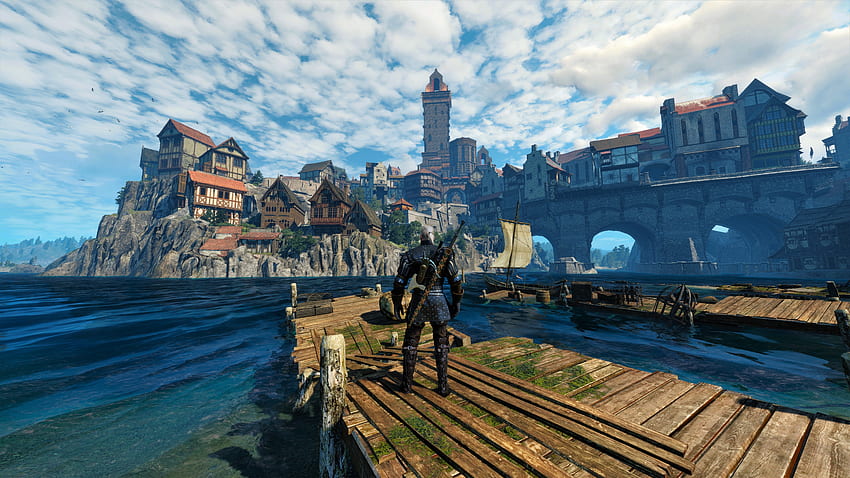 วิดีโอเกม Geralt of Rivia The Witcher 3: Wild Hunt ท่าเรือ วอลล์เปเปอร์ HD