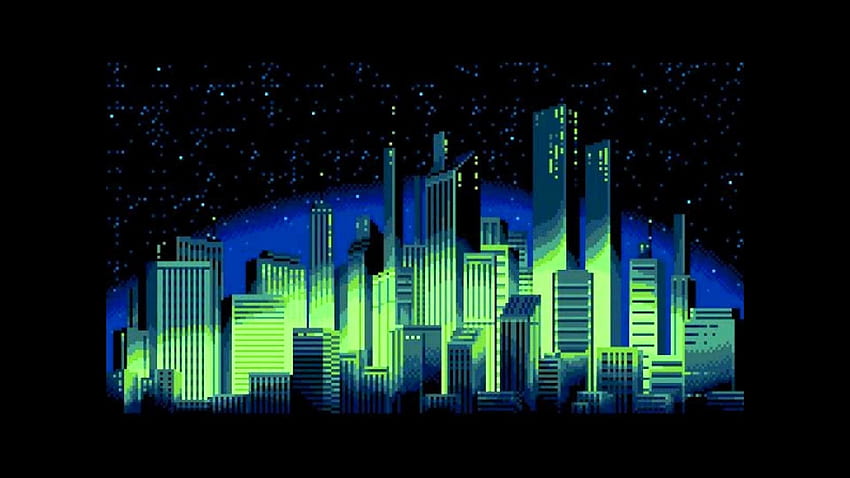 Bit, ciudad de 8 bits fondo de pantalla
