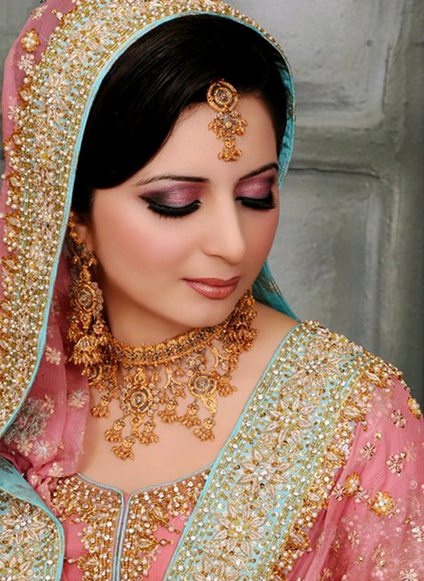 Belle mariée pakistanaise, mariage de maquillage Fond d'écran de téléphone HD