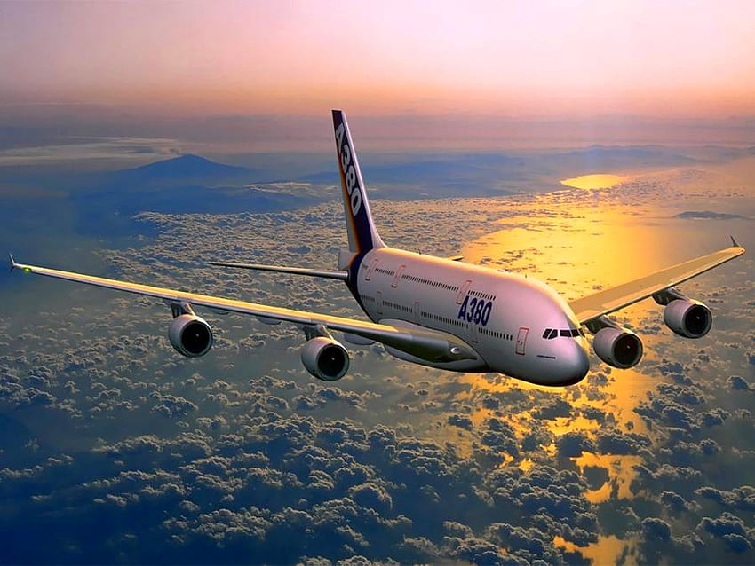 Airbus-A380, beautiful HD wallpaper
