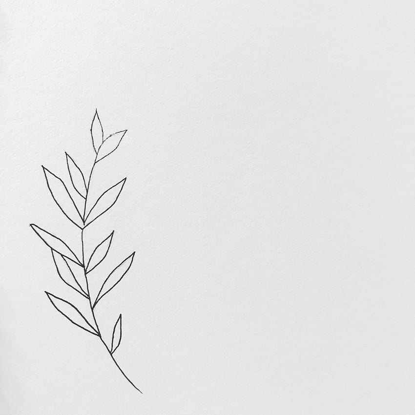 Stylish Idea For A Pair Of Tattoos  Minimalism Style Two Branches With  Leaves Branch Silhouette  Creative Sketch Of A Tattoo Royalty Free SVG  Cliparts Vectors And Stock Illustration Image 141030454