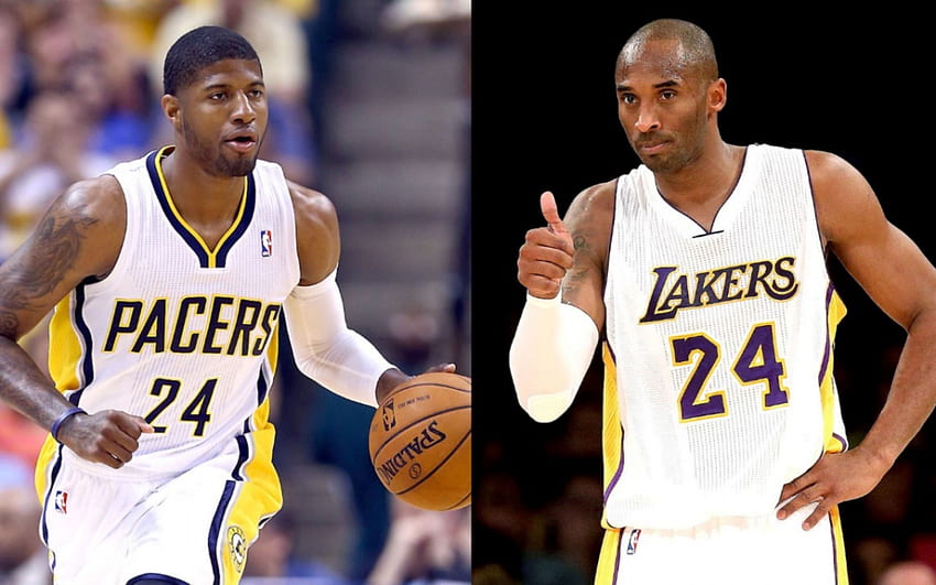 Paul George vs La Lakers Kobe Bryant HD wallpaper