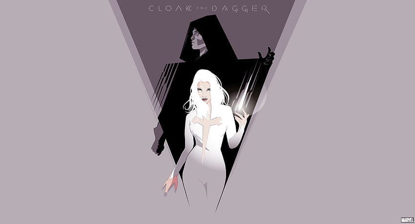 Cloak & Dagger, marvel, tv show, poster, minimal, art HD wallpaper