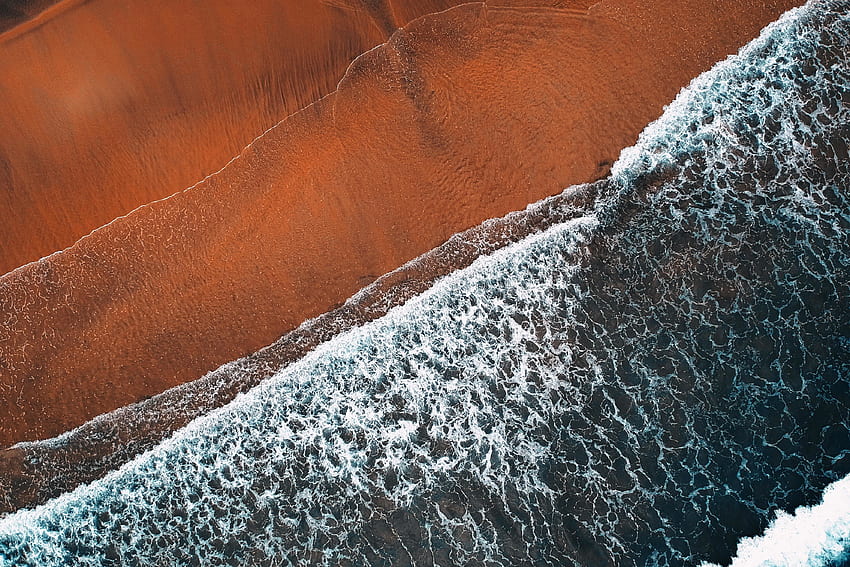Exotic beach, aerial shot, beautiful HD wallpaper
