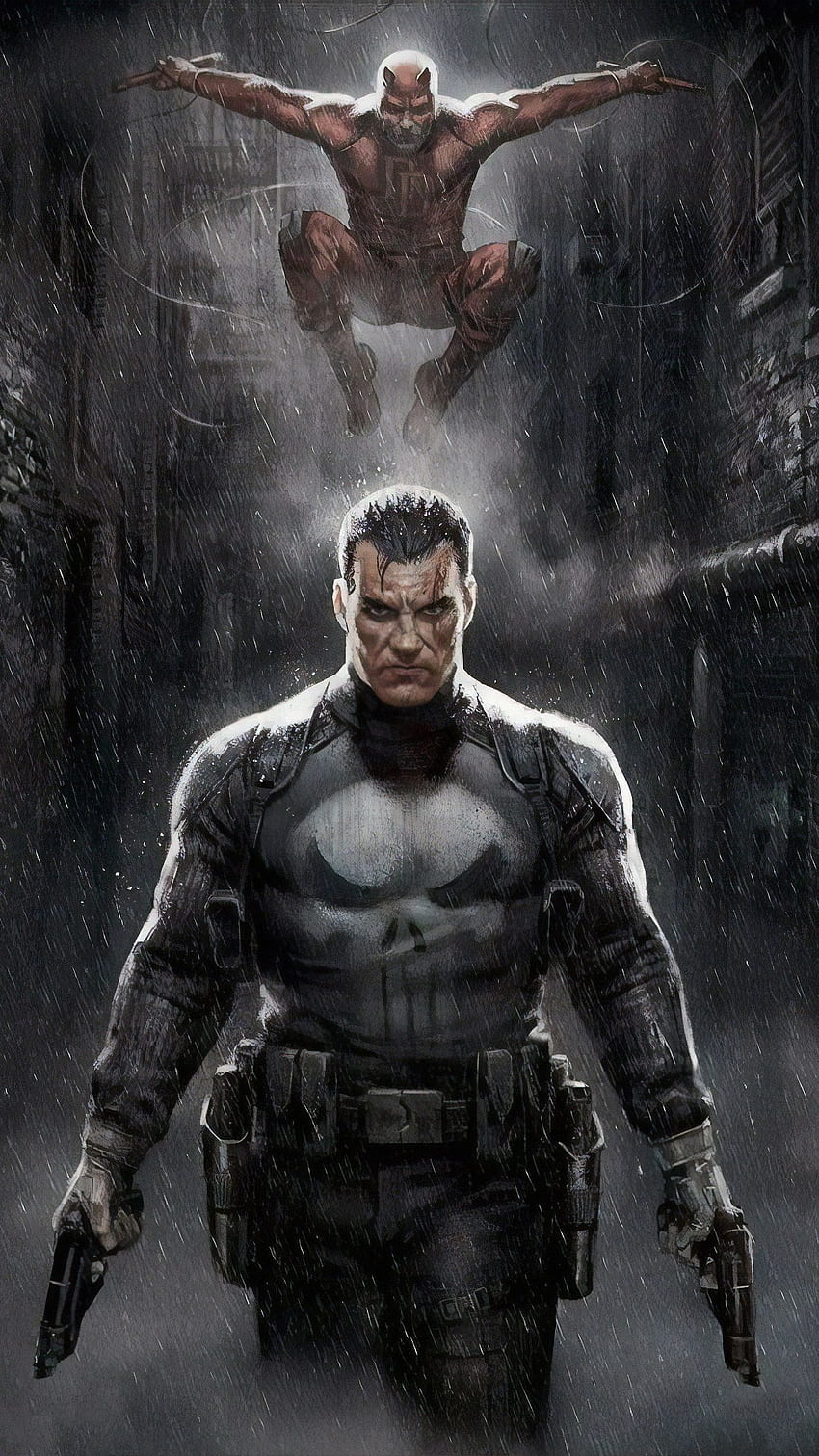 Punisher Newart, super-héros et ID. Punisher punisseur Daredevil, Marvel Punisher, Art Daredevil, Bande dessinée Punisher Fond d'écran de téléphone HD