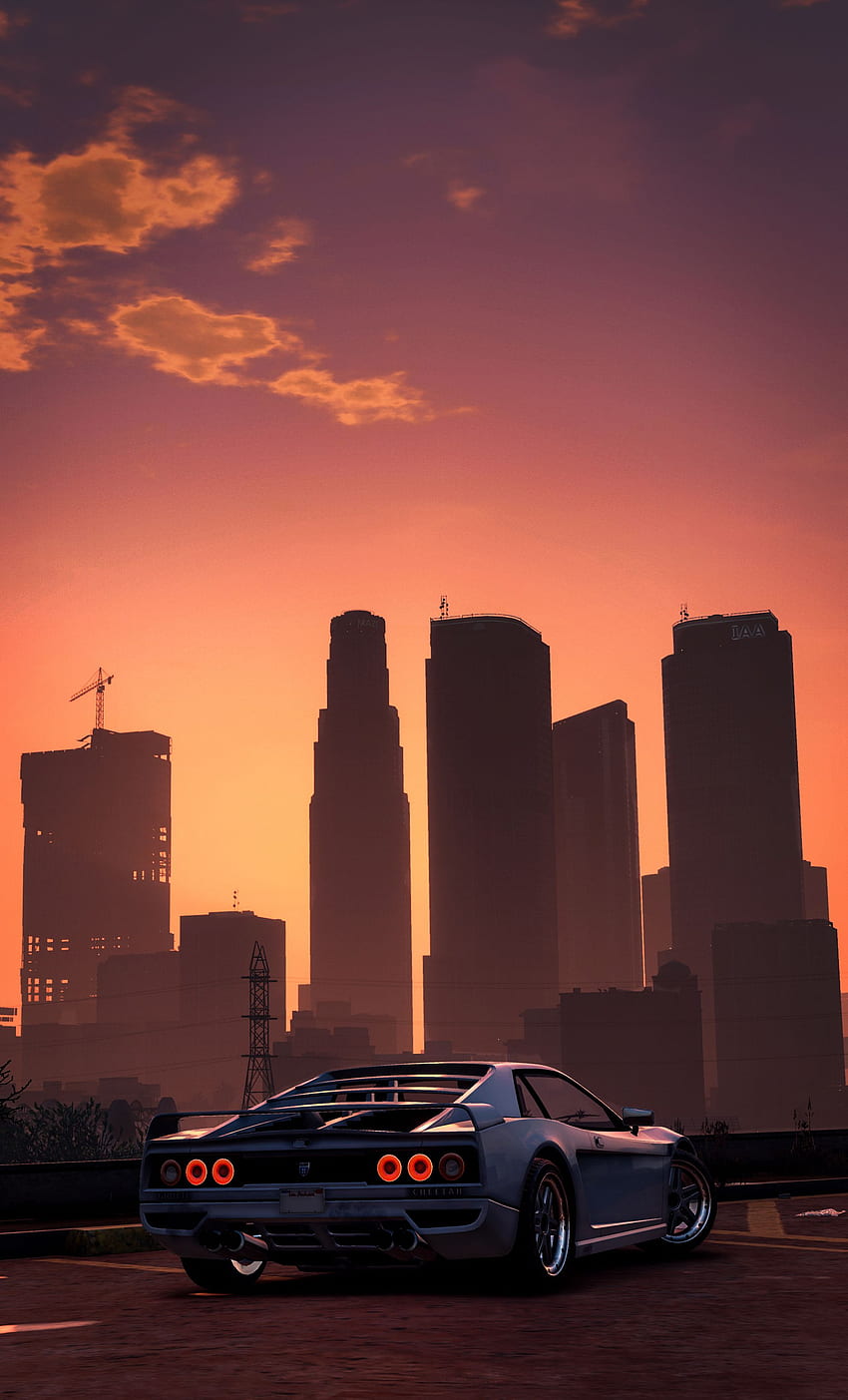 Skyline de Los Santos [x Post R Outrun] Fond d'écran de téléphone HD