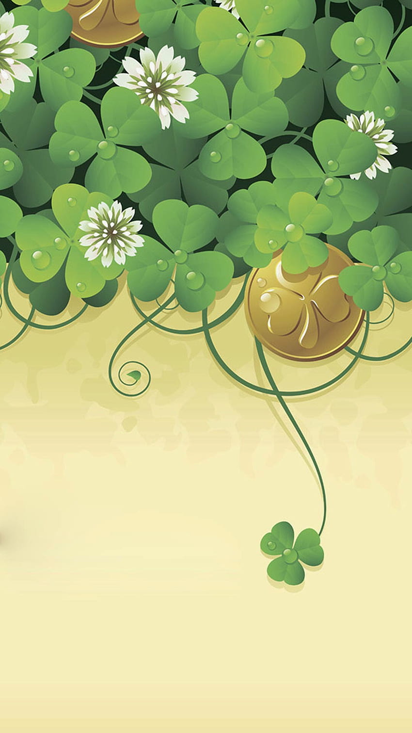 Lucky Clover Illustration Lucky Clover Illustra. St Patricks Day , IPhone , Background HD phone wallpaper