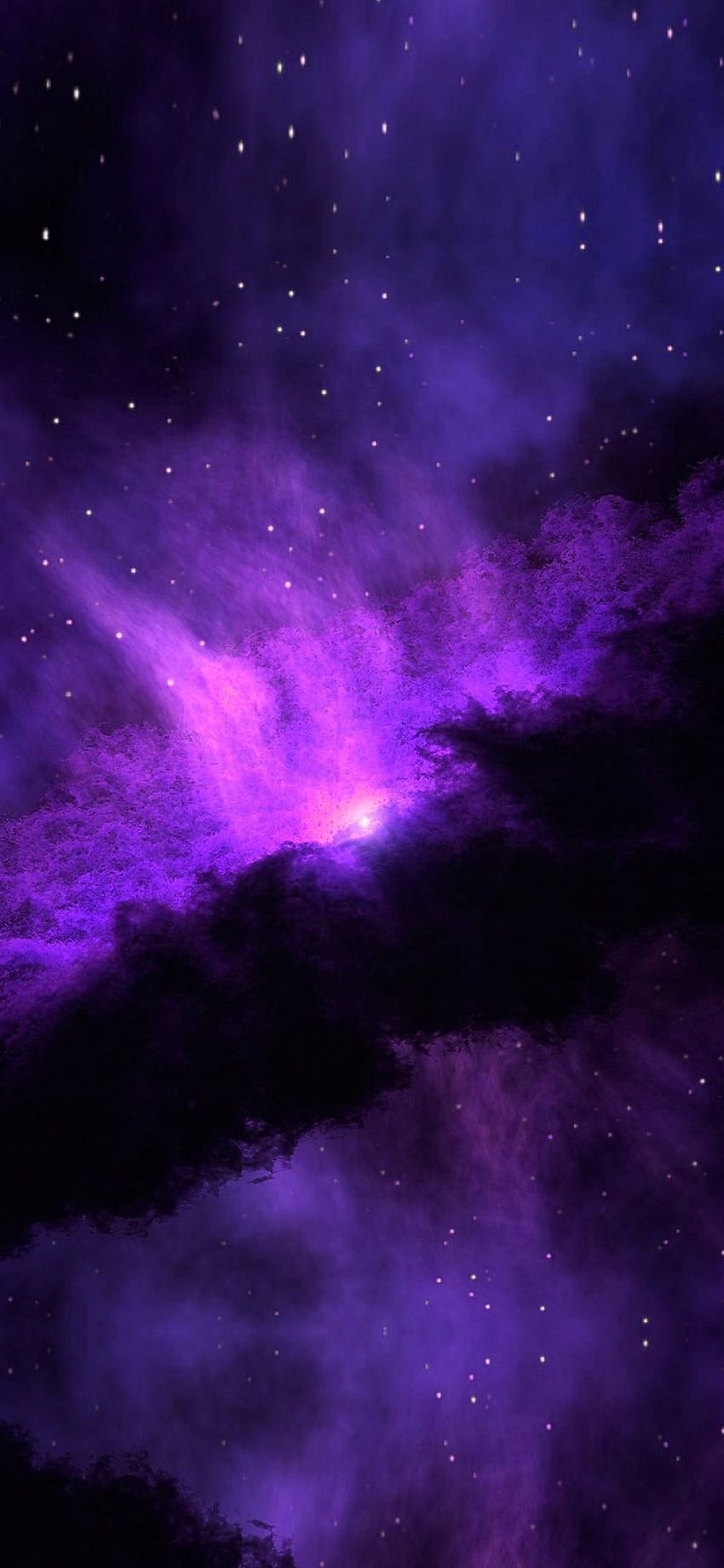 iPhone X . bintang nebula biru ungu luar angkasa mengagumkan, Biru dan ungu wallpaper ponsel HD