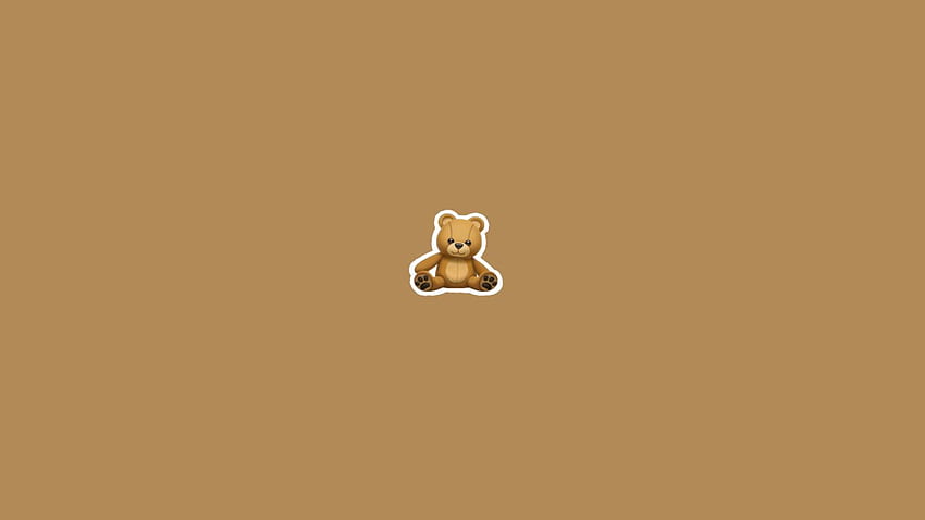 hellbrauner Hintergrund Tumblr-Beiträge, süße Teddybär-Ästhetik HD-Hintergrundbild