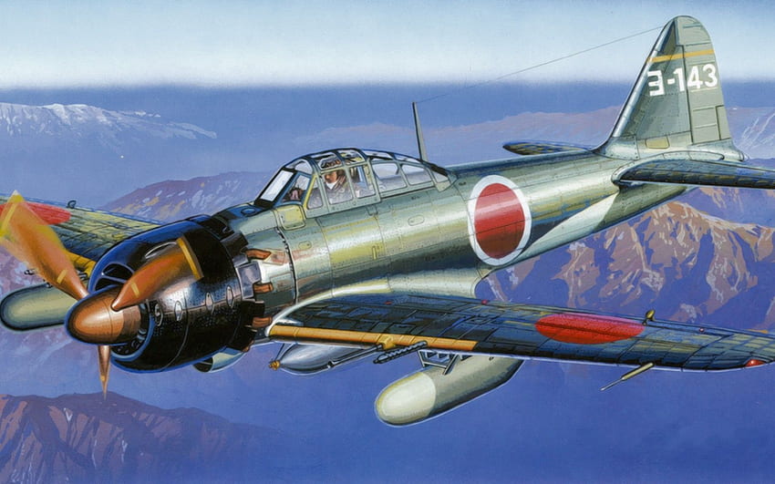 Japanische Flugzeuge aus dem Zweiten Weltkrieg HD-Hintergrundbild