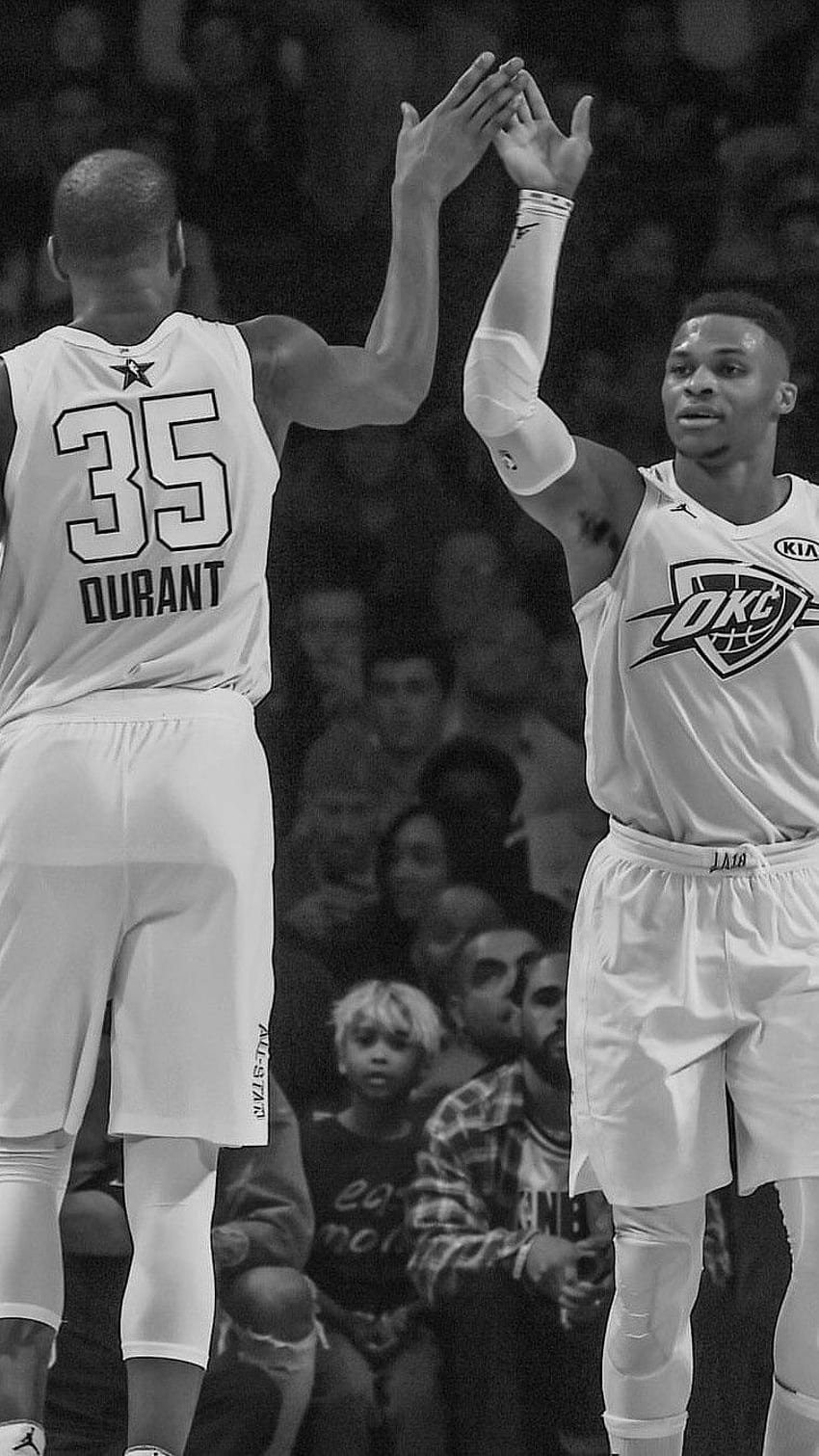 Kevin Durant And Russell Westbrook 2016 - Russell Westbrook And Kevin Durant All Star 2018 - - HD phone wallpaper