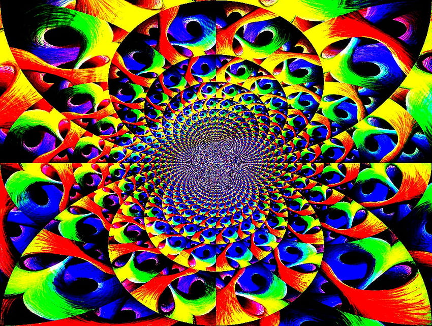 Twisted Rainbow Shredder, abstract, twisted, shredder colors, psychedelic, rainbows HD wallpaper