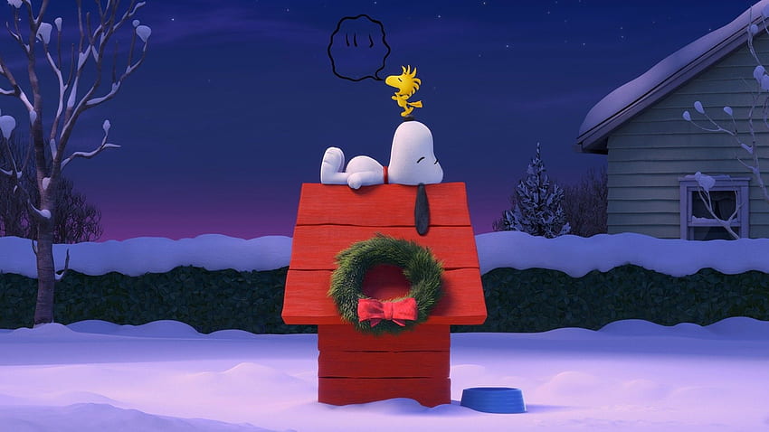 Snoopy Christmas за компютър HD тапет