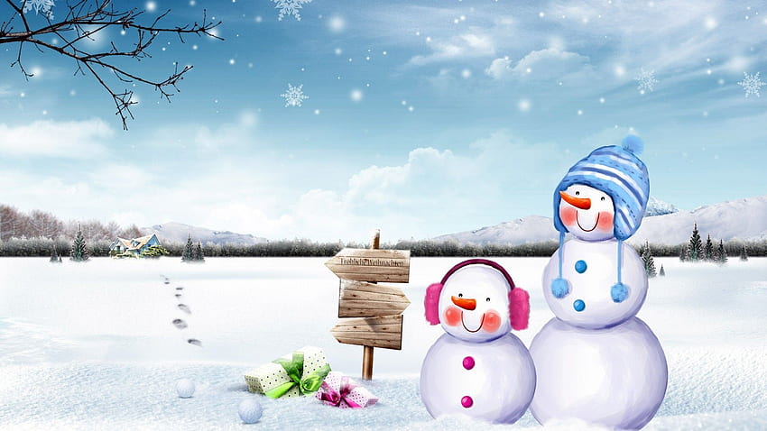 Verticale invernale carino - Inverno carino per laptop - e Sfondo HD