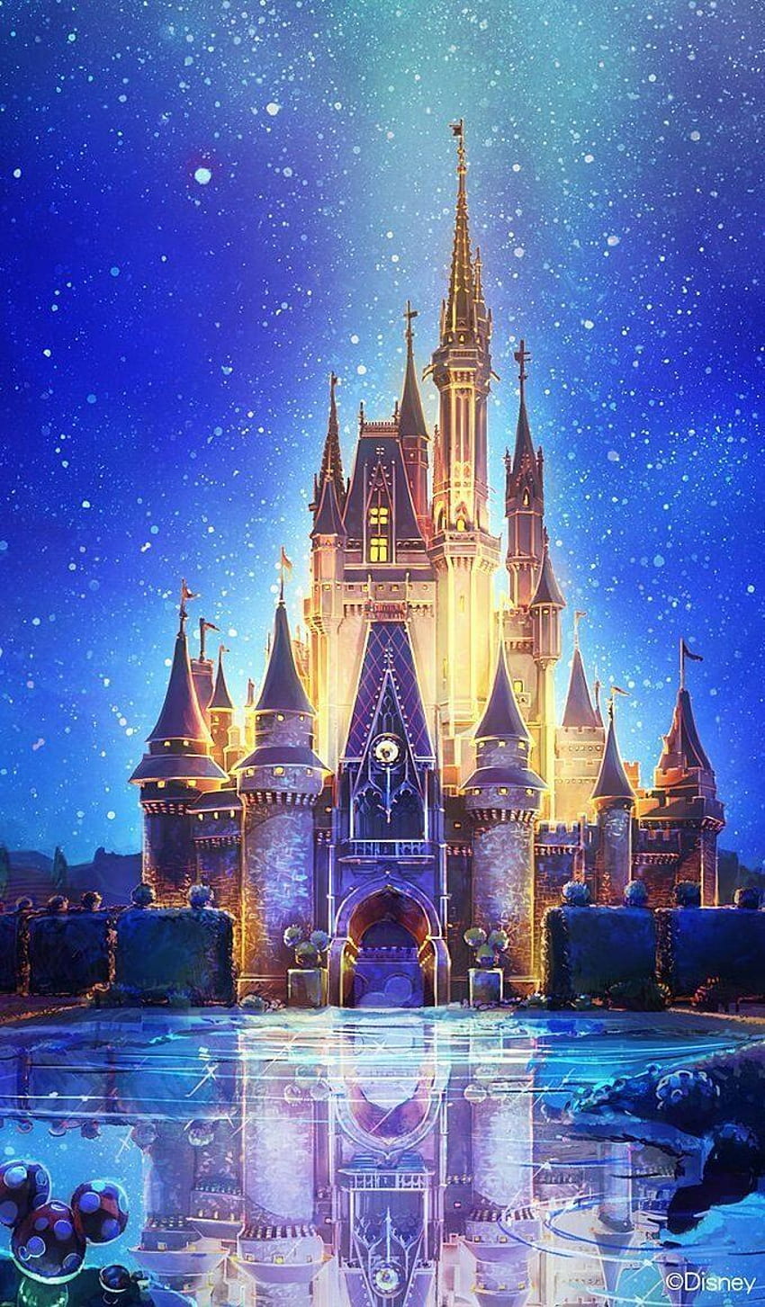 Disney Castle Drawing. Disneyland. disney Pixar, Cute Disney HD phone wallpaper