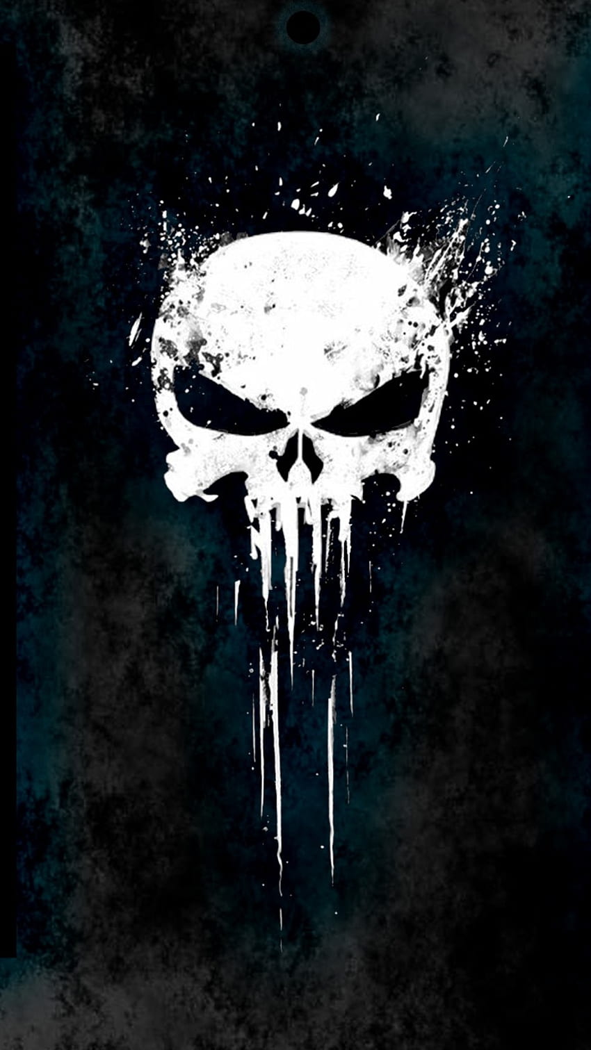 Punisher, electric blue, art HD phone wallpaper