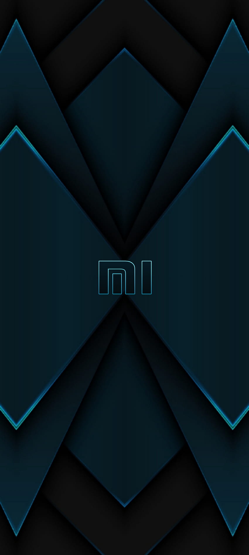 Xiaomi Blue light, miui, phone, black, redmi, mi, poco Papel de parede de celular HD