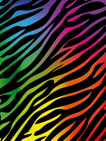 bright neon zebra wallpaper