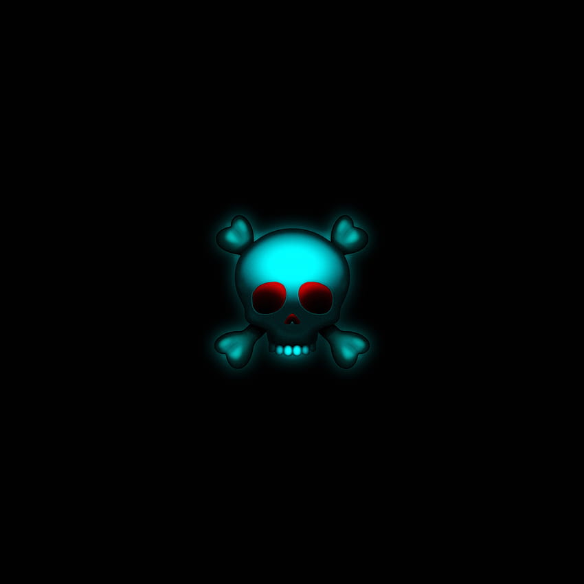 Blue Skull, Red, Dark, Amoled, Emoji HD phone wallpaper
