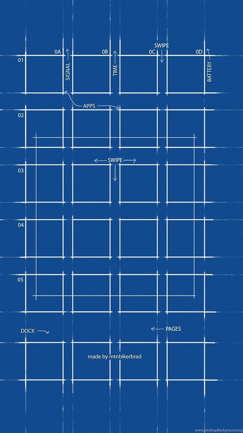 Blueprint Grid iPhone 6 Plus Novo Melhor Blueprint Papel de parede de celular HD