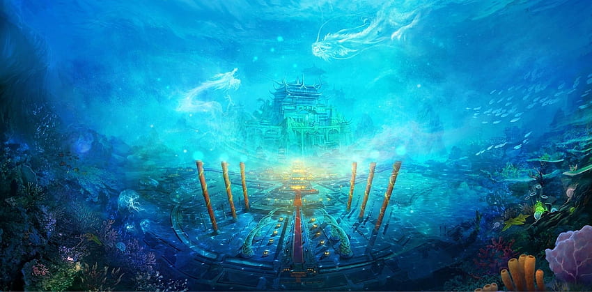 Atlantis - , Atlantis-Hintergrund auf Fledermaus HD-Hintergrundbild