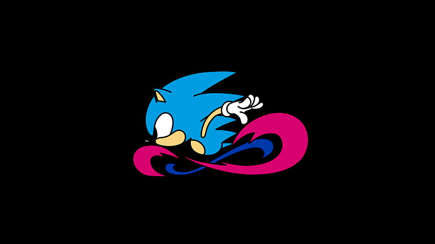 Ich habe einen minimalistischen Bi Pride Sonic für euch alle gemacht, Cute Sonic HD-Hintergrundbild