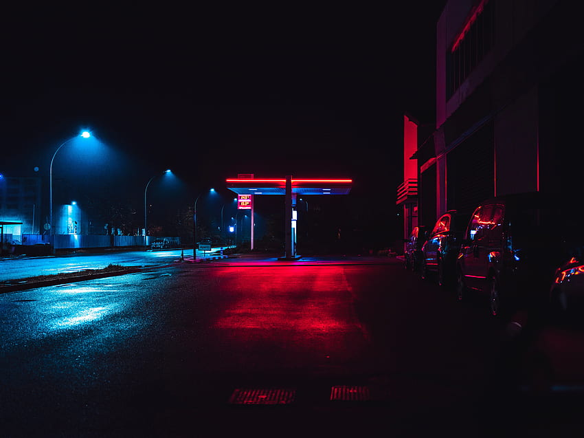 Lichter der Stadt, Nacht, Dunkel, Nachtstadt, Neon, Straße HD-Hintergrundbild