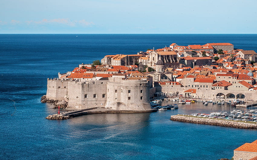 Europe. Croatia. Town. Dubrovnik . Background HD wallpaper
