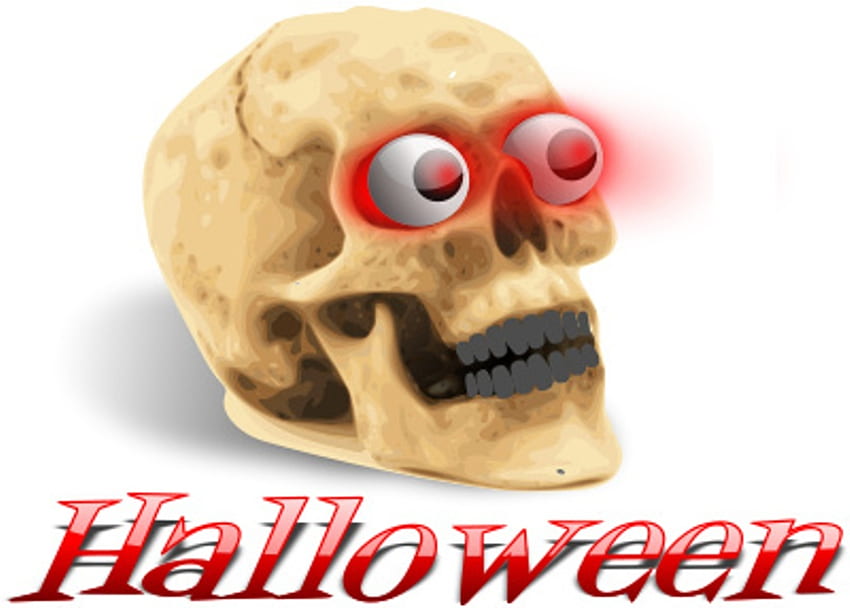HALLOWEEN SKULL, halloween, effrayant, rouge, crâne, cool Fond d'écran HD