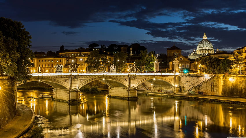 jembatan malam, malam, sungai, arsitektur, kesenangan, jembatan, keren Wallpaper HD