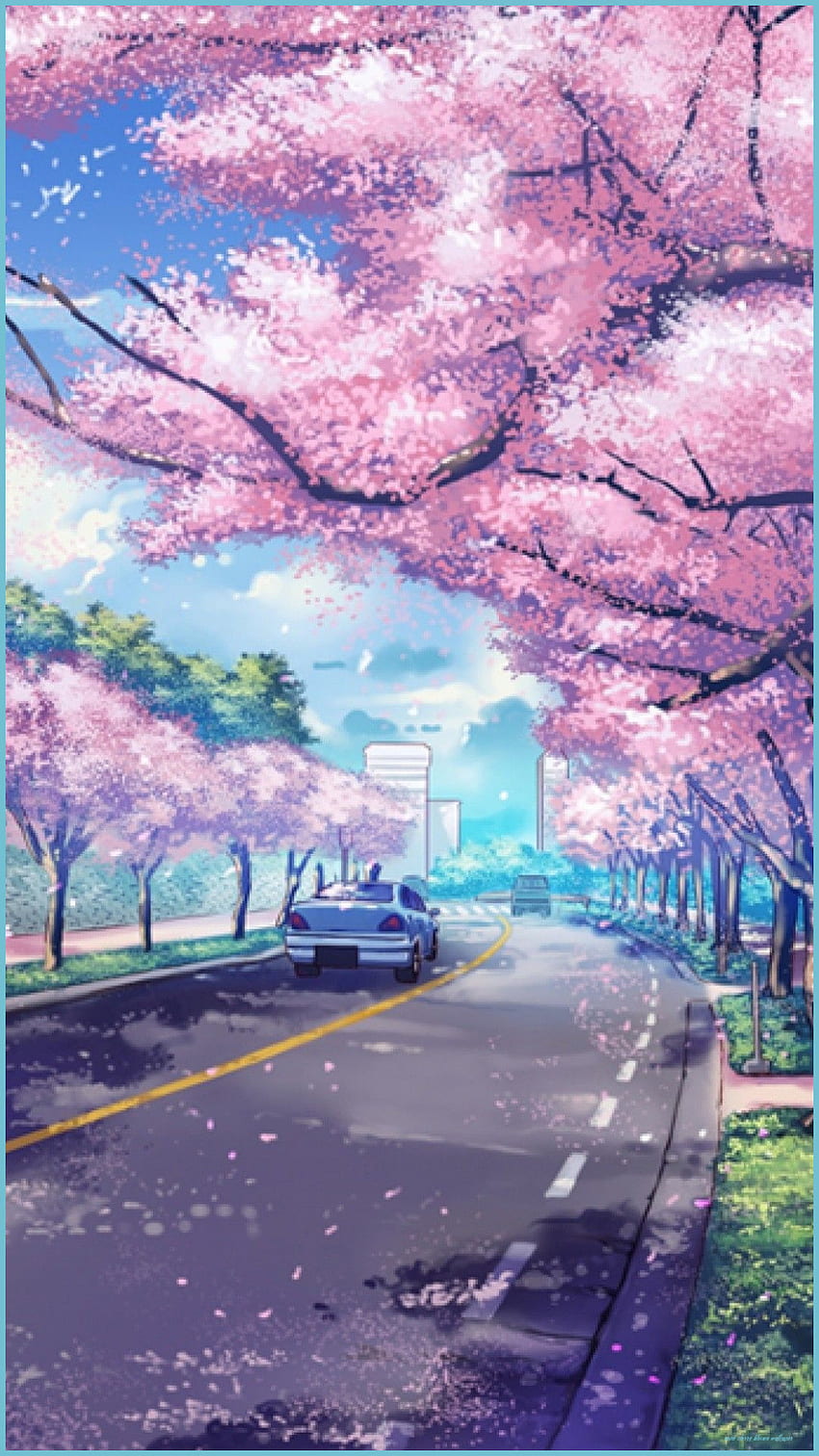 Cherry Blossom Anime Aesthetic - Anime Cherry Blossom, Anime Sakura Blossom HD phone wallpaper