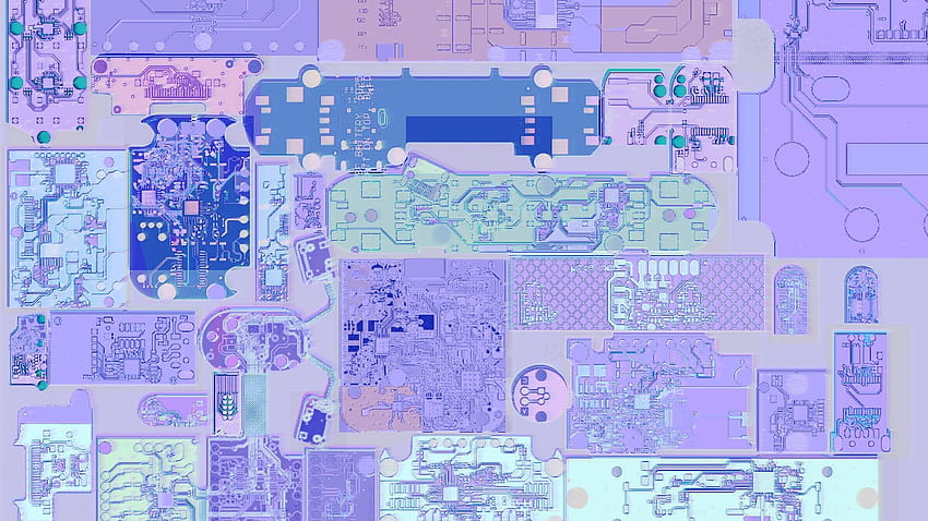 PCB, tecnologia, elettronica, pastello, circuiti, circuiti stampati Sfondo HD