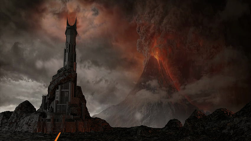 The Dark Tower Of Barad Dur 3D Model Lord Of The Rings Dark HD wallpaper