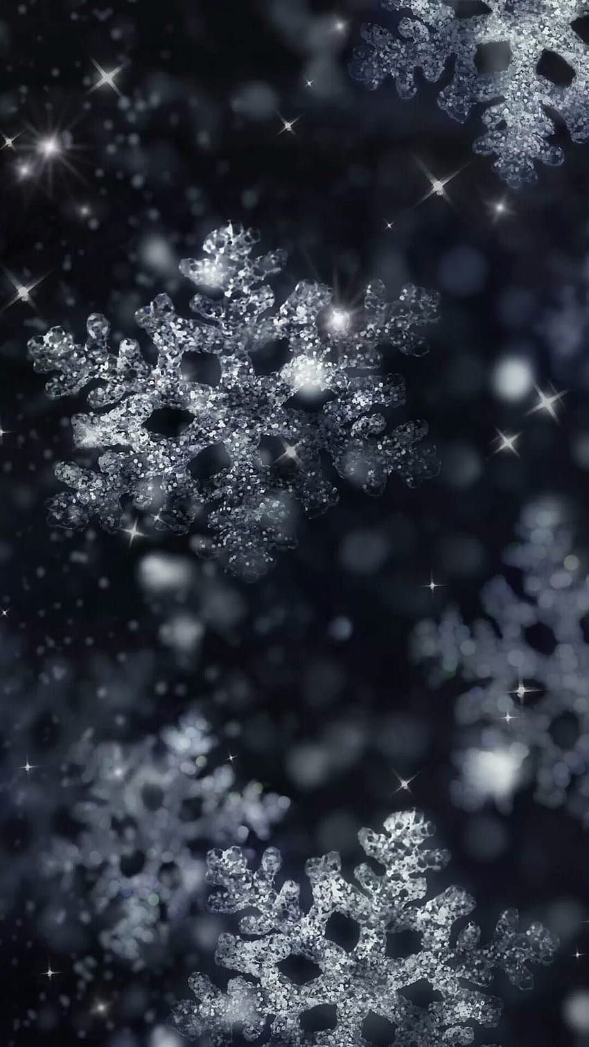 Schneeflockenhintergrund, Schwarzweiss-Schneeflocke HD-Handy-Hintergrundbild