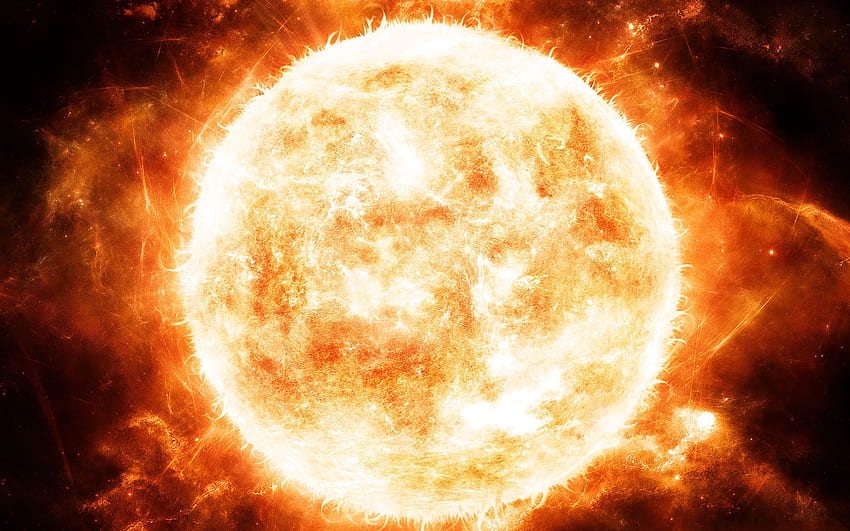Brennende Sonne HD-Hintergrundbild
