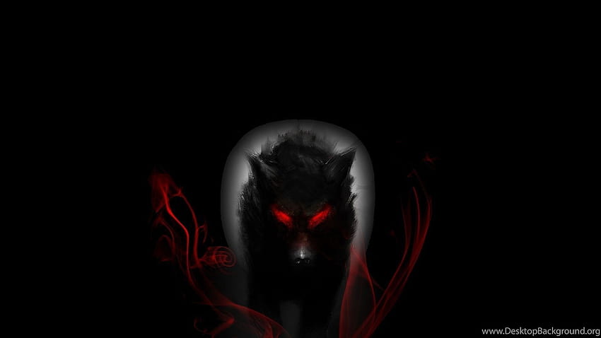Dark Wolf Background, Evil Wolf Eyes HD wallpaper