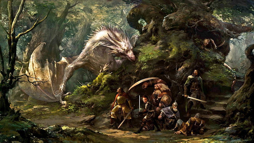 Besieged, LOTR, dragon, magic, fantasy HD wallpaper