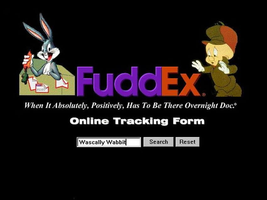 FedEx Spoof, dessin animé, elmer fudd, fedex, drôle, bugs bunny Fond d'écran HD