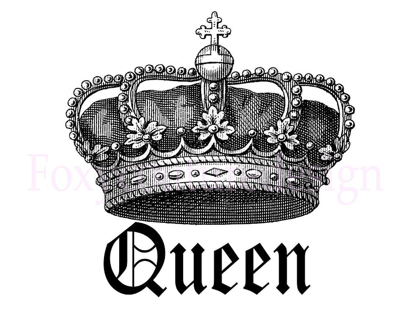 Pencil Drawing Of A Heart Shape With A Queen Crown On Top And A Ribbon  Saying My Queen Royalty Free SVG, Cliparts, Vectors, and Stock  Illustration. Image 69870802.
