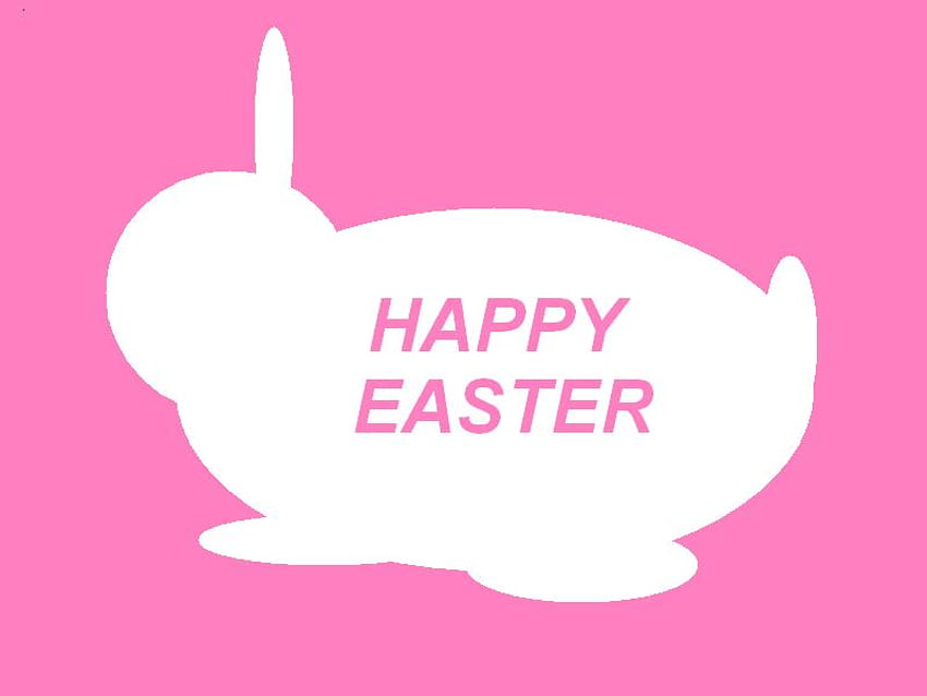Kelinci Paskah, salam, pink, putih, paskah, kelinci Wallpaper HD