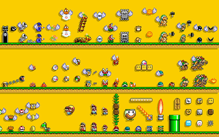 Mario Bros., Video Games, 8 bit, Simple Background, Retro Games HD wallpaper