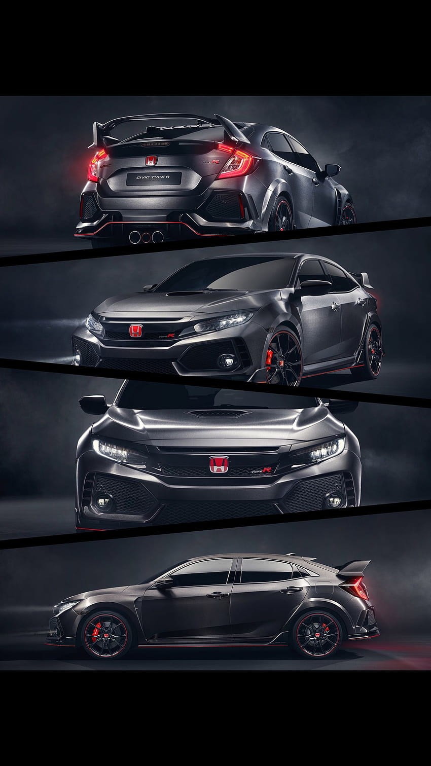 Top : New 58 Black Honda Civic Type R ( ), Honda Civic RS HD phone wallpaper
