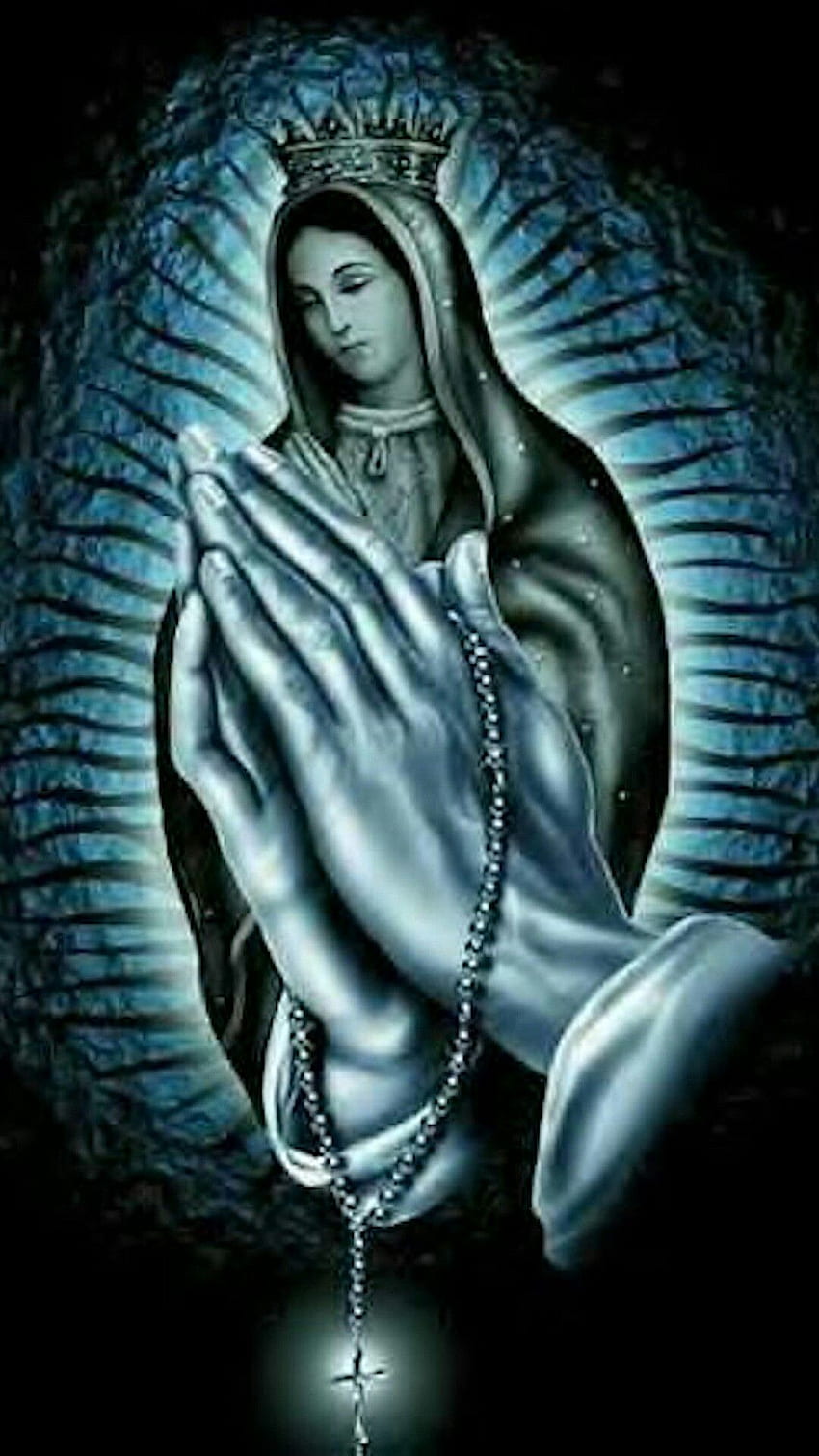 Praying Hands and Virgin de Guadalupe. Praying hands tattoo, Virgen De Guadalupe HD phone wallpaper