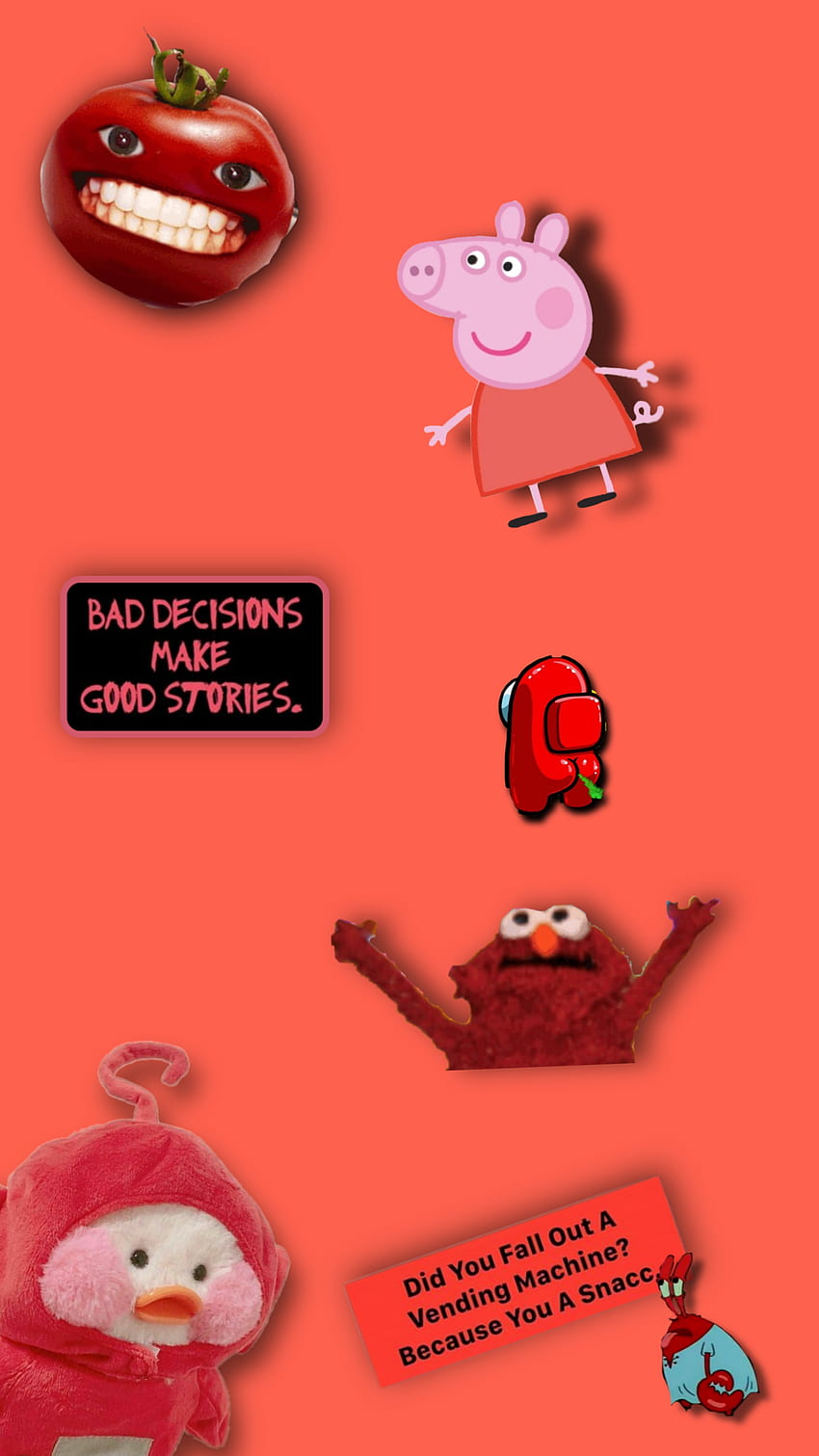 Red Aesthetic, peppa pig, funny HD phone wallpaper