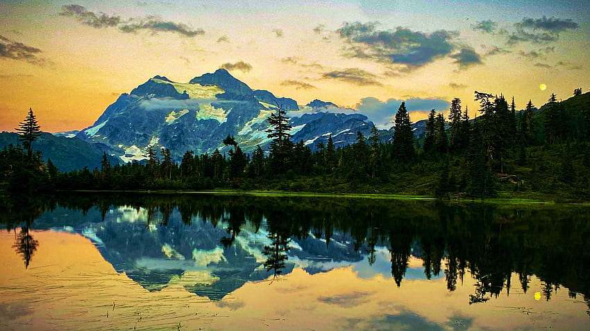 Mt Baker Wilderness Washington State Colors Reflections Usa