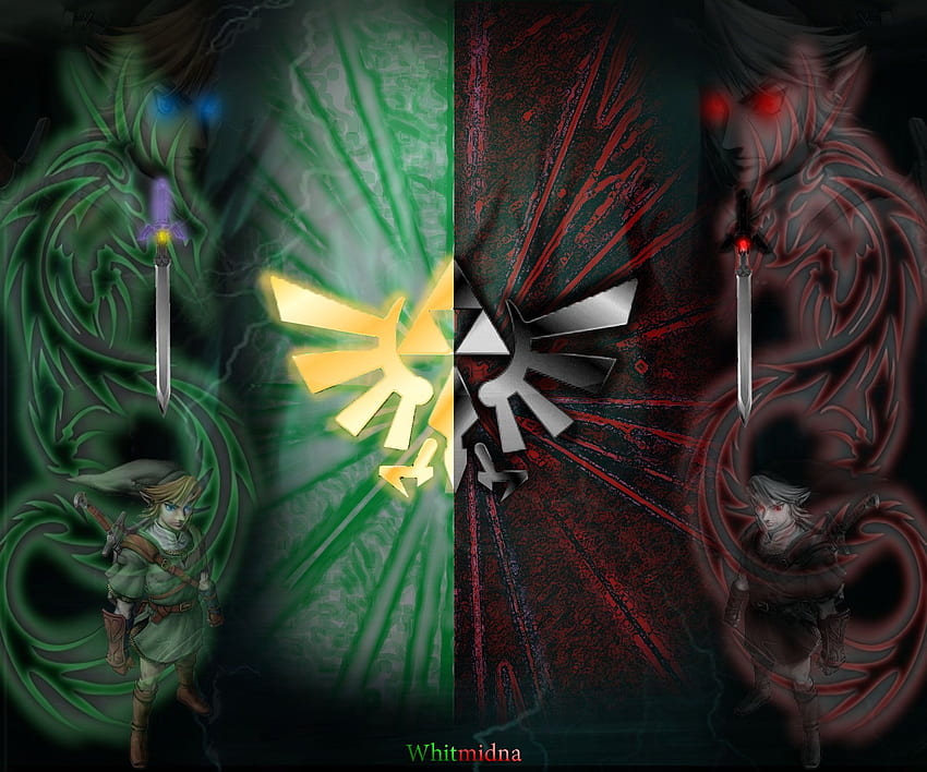 Link And Dark Link Link vs dark link background HD wallpaper