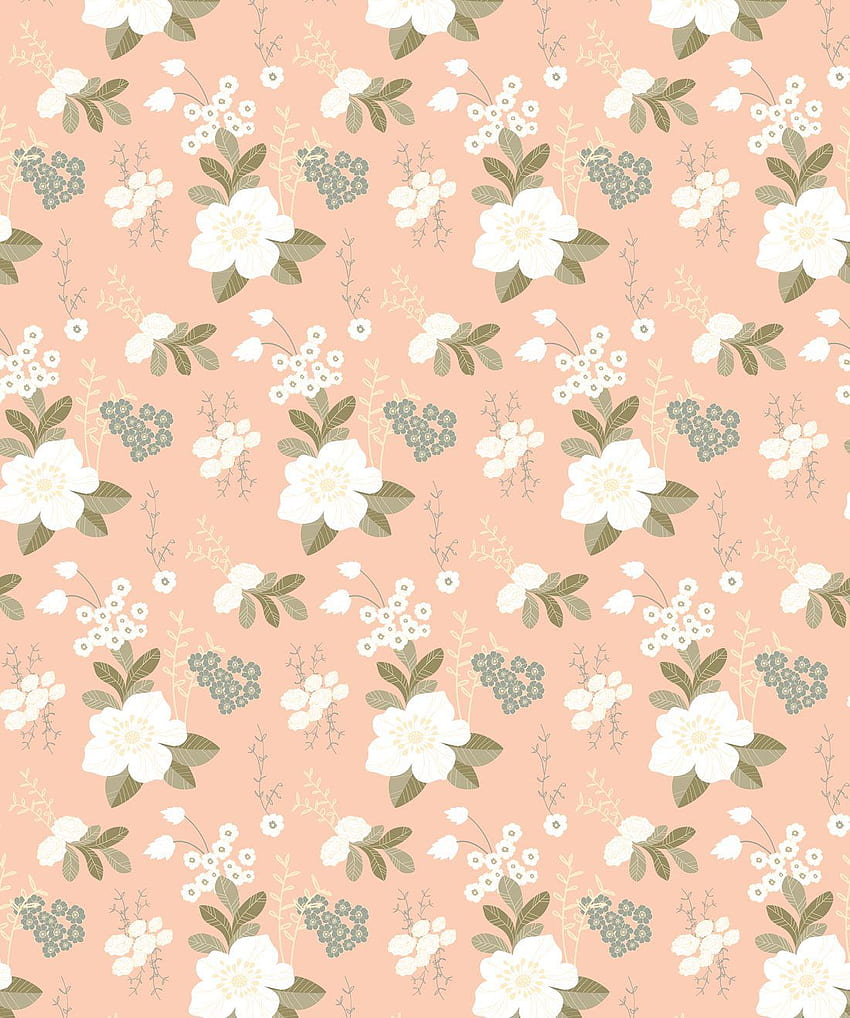 Flower Garden • Vintage Inspired Floral • Milton & King, Neutral Floral HD phone wallpaper