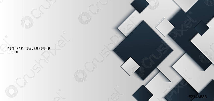 Modelo de banner web design fundo azul e branco forma quadrada - vetor de estoque papel de parede HD