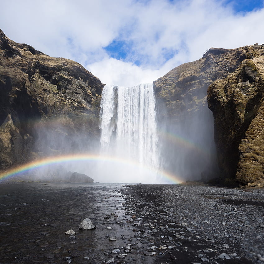 : Skogafoss waterfall HD phone wallpaper